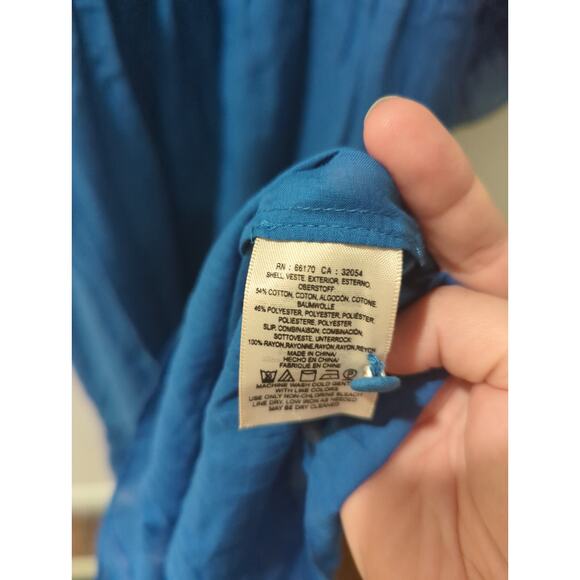 Akemi + Kin Anthropologie Blue Eyelet Meadow Midi Dress - Picture 6 of 6